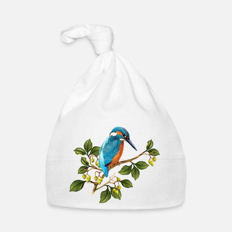 Bunter Vogel Baby Bio-Mütze