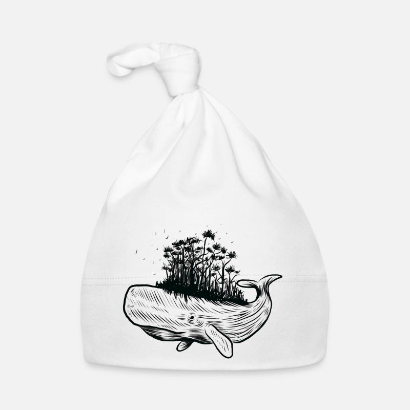 Forêt de baleines Bonnet bio Bébé
