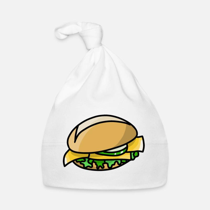 Käsebrötchen belegtes Brötchen mit Käse & Gurke Baby Bio-Mütze