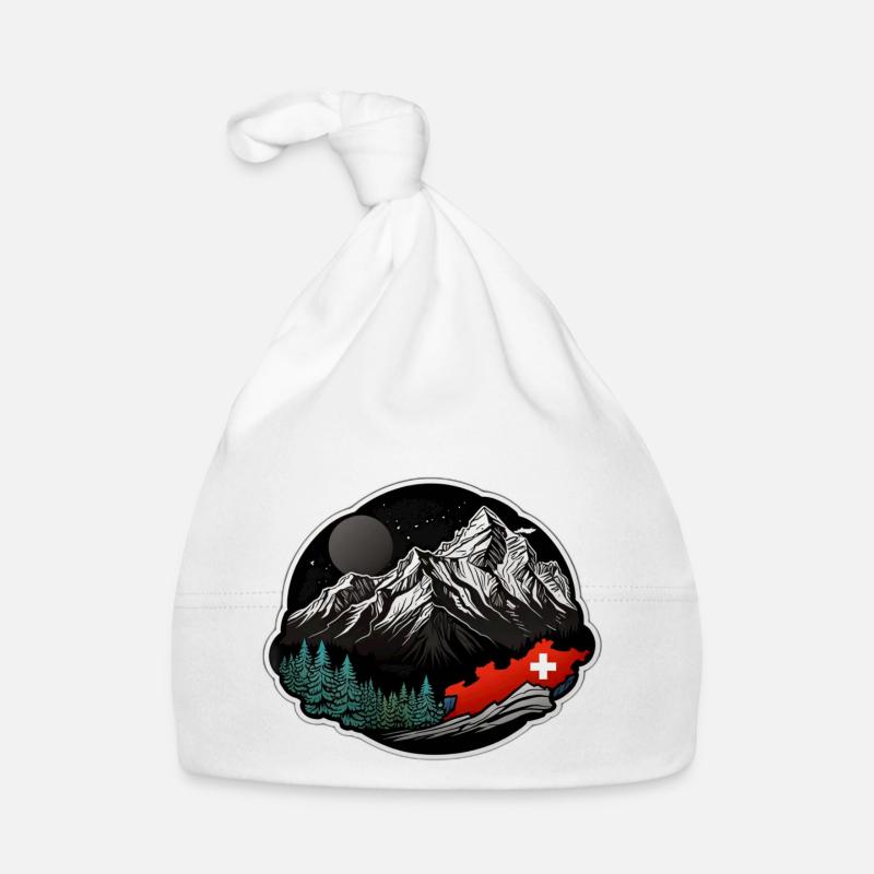 Drapeau suisse Bonnet bio Bébé