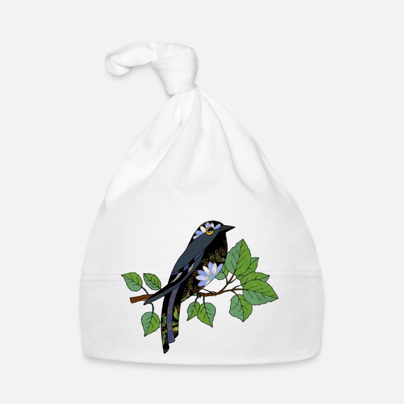 Bunter Vogel Baby Bio-Mütze