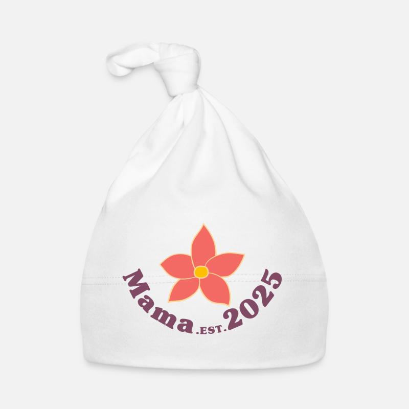 Mama Est 2025 Retro Ich werde Mutter Baby Bio-Mütze
