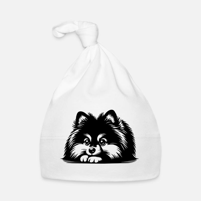 Pomeranian Head with Paws Organic Baby Cap