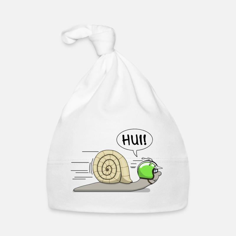 Escargot de course - maintenant aussi en vert Bonnet bio Bébé