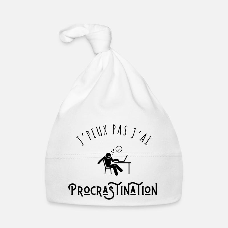 J’peux pas j’ai procrastination Bonnet bio Bébé