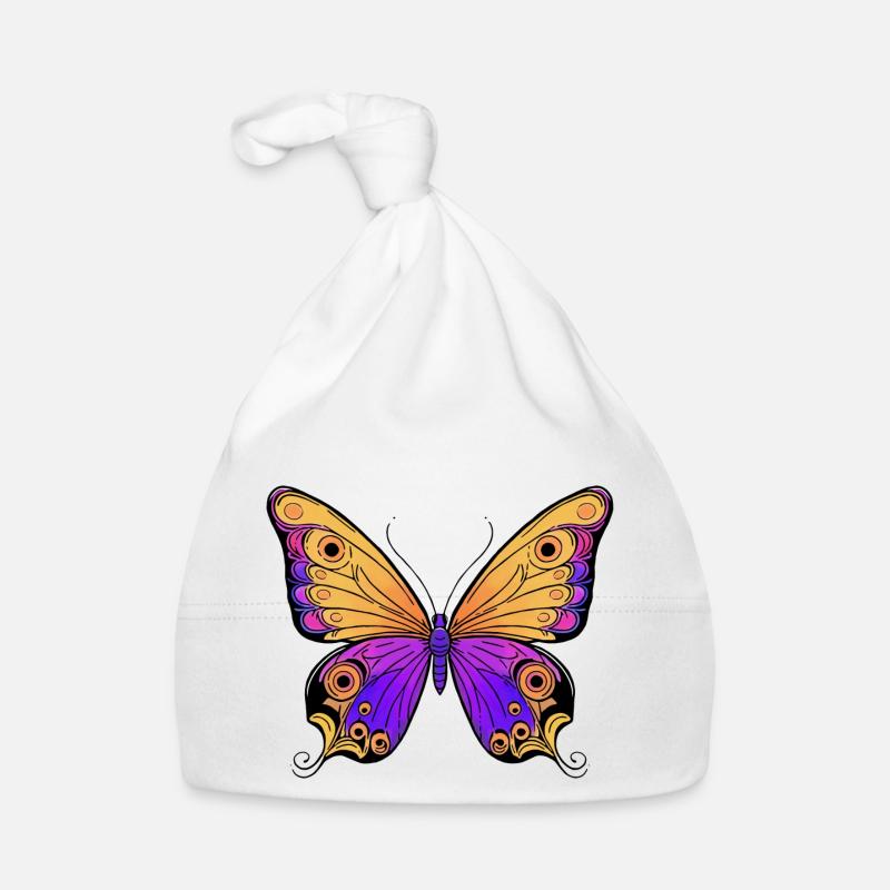 Papillon Multicolore Bonnet bio Bébé