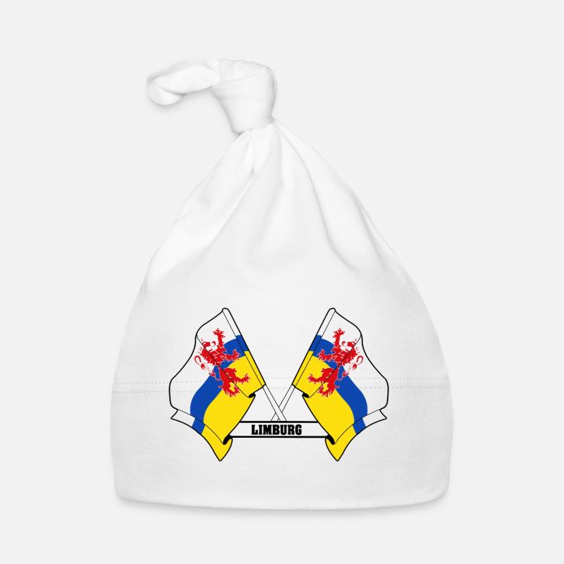 Deux drapeaux texte LIMBURG Bonnet bio Bébé