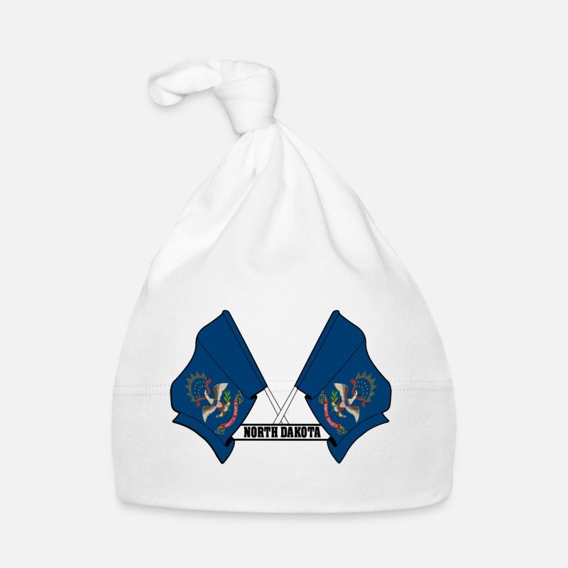 texte des petits drapeaux DAKOTA du Nord Bonnet bio Bébé
