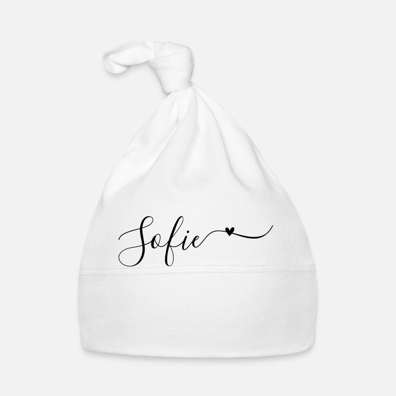 Sofie Name First Name Decorative Organic Baby Cap