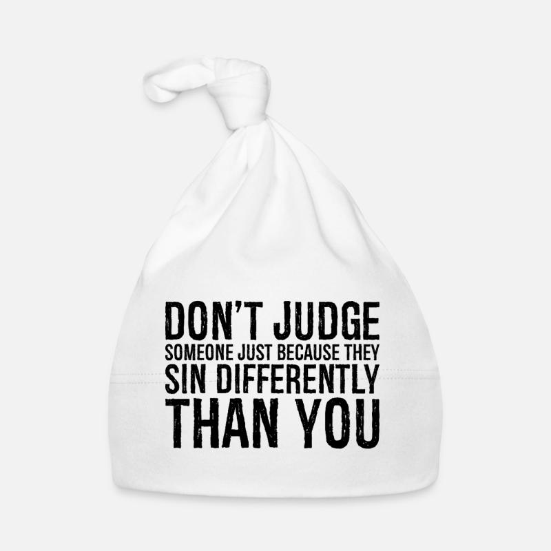 Ne jugez pas quelqu’un simplement parce qu’il pèche Bonnet bio Bébé