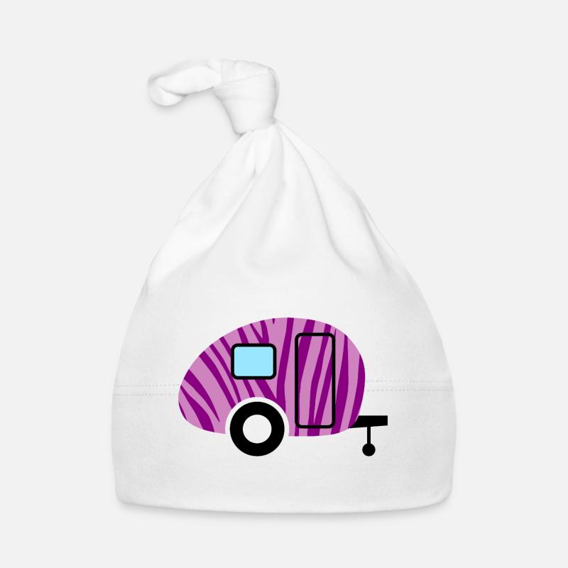 Caravan Caravan Zebra Camping Camper Pattern Fan Organic Baby Cap