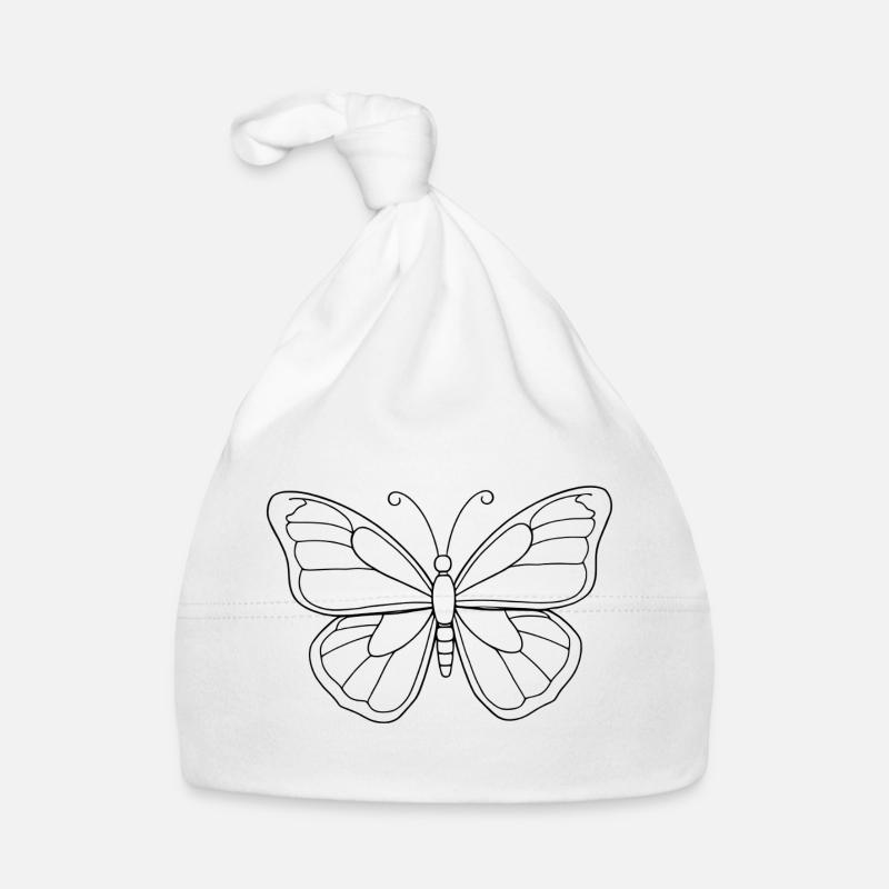 Minimalistic Butterfly Organic Baby Cap