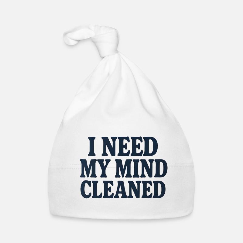 Mindfulness Motivation, Funny Saying Mind Cleaned  Bonnet bio Bébé