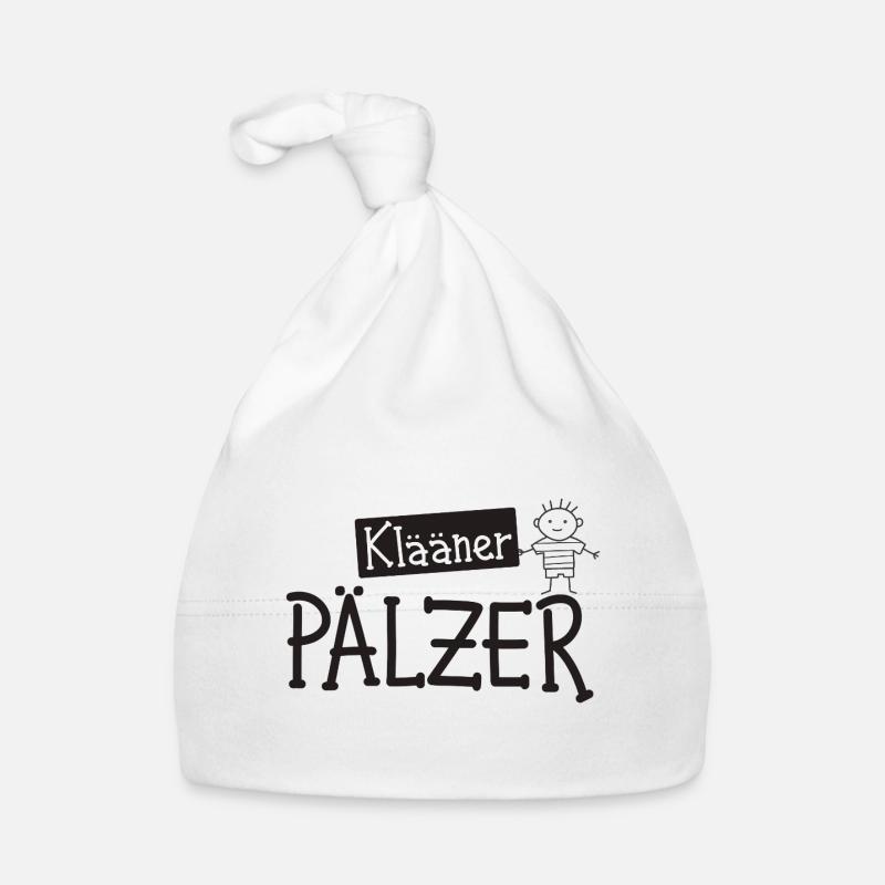 Klääner Pälzer Kinderdesign - Pfälzer Junge - Baby Bio-Mütze - Weiß