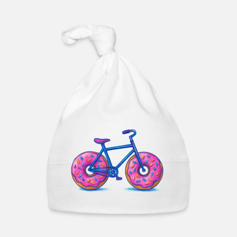 Conception de vélo beignet coloré Bonnet bio Bébé