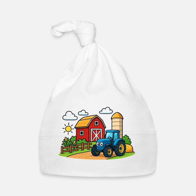 Fun farm with tractor Organic Baby Cap
