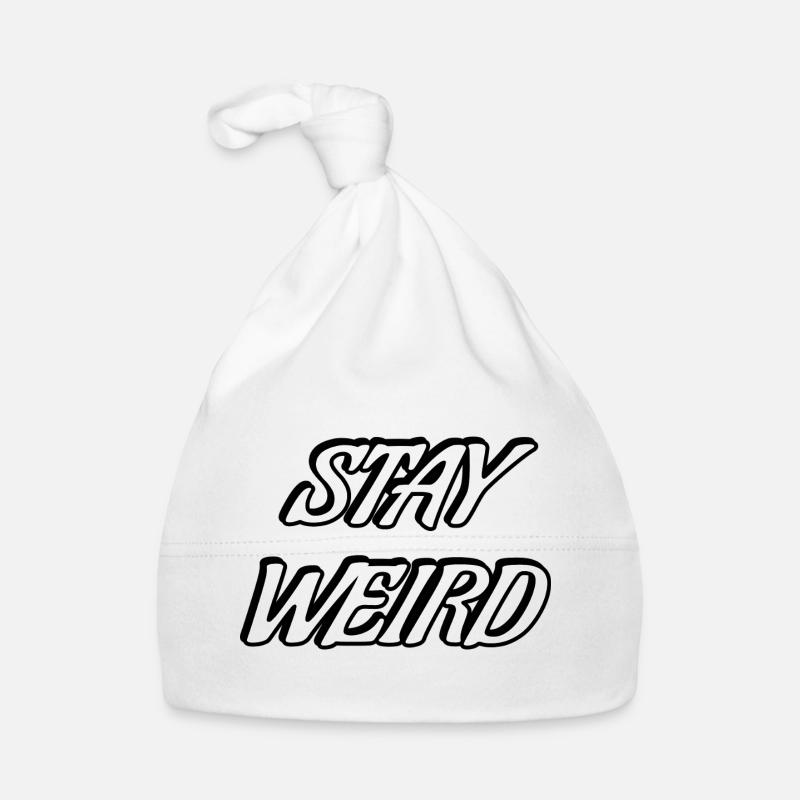 Stay Weird Bold Script Baby Bio-Mütze