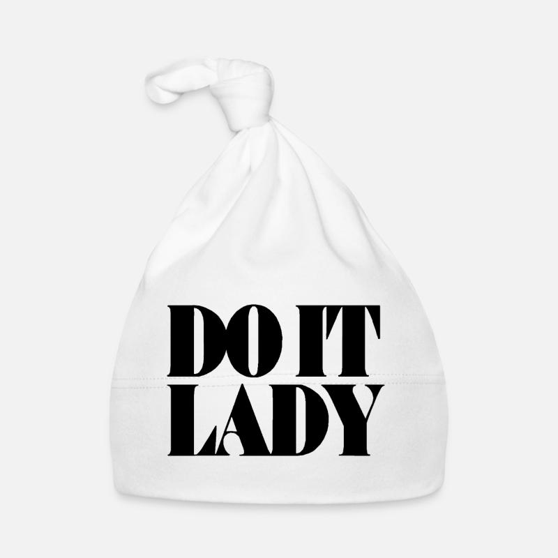 Do It Lady - black Organic Baby Cap