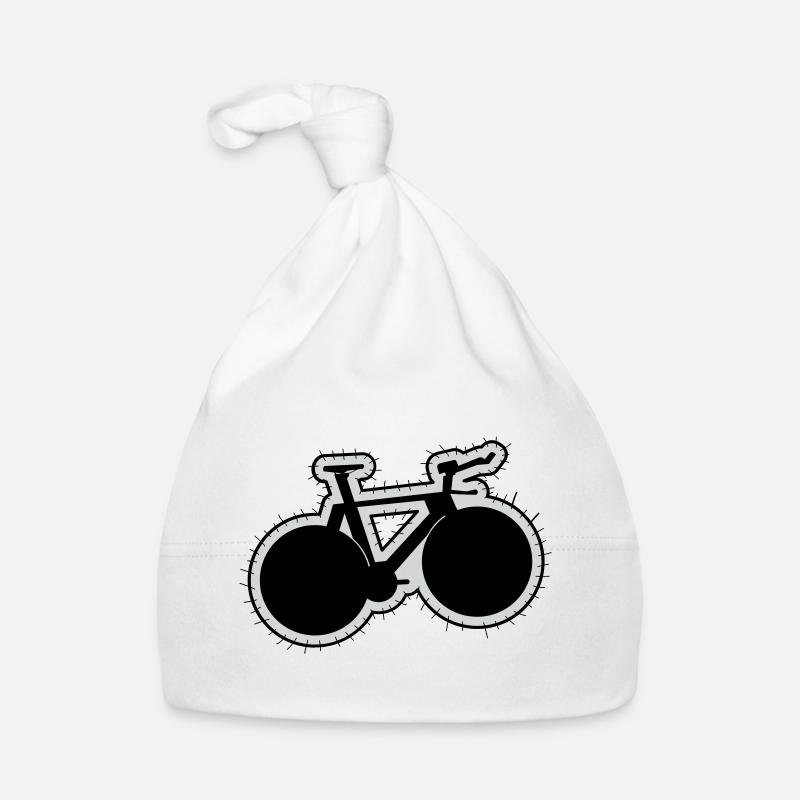 TRACK BIKE Patch Organic Baby Cap
