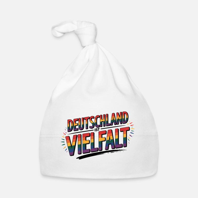 Germany is Diversity - Cool Pride Logo Organic Baby Cap