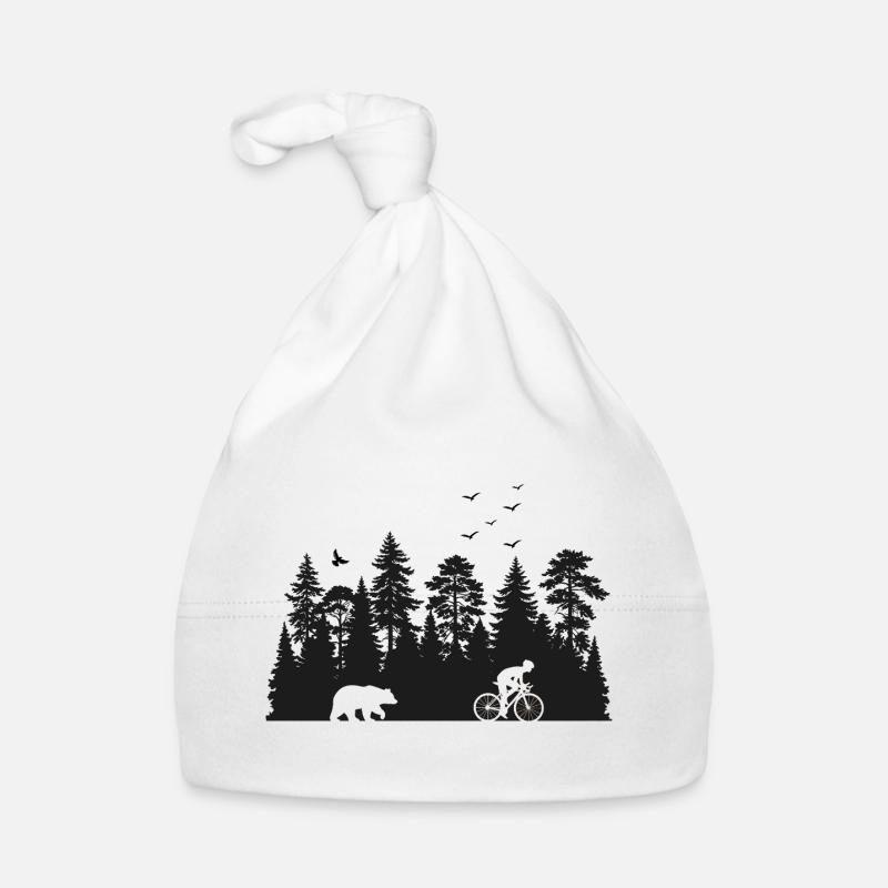 Forest in love with cyclists Organic Baby Cap