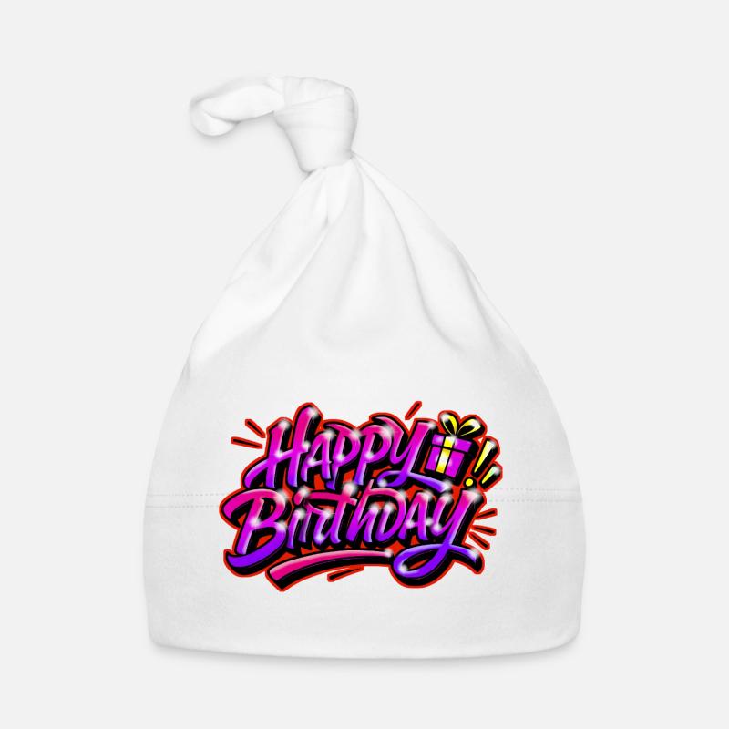 Graffiti  HAPPY BIRTHDAY IMPRIMABLE Bonnet bio Bébé