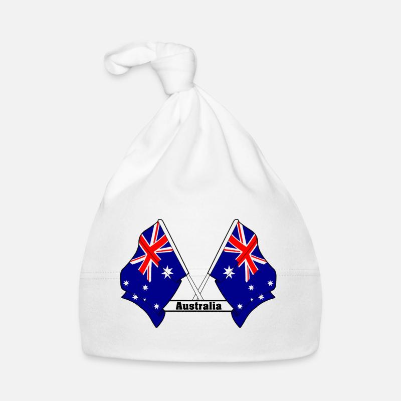 Les drapeaux croisés de l’Australie Bonnet bio Bébé