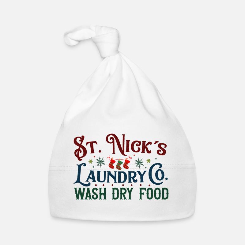 St Nick's Laundry Co. Festive Logo Organic Baby Cap