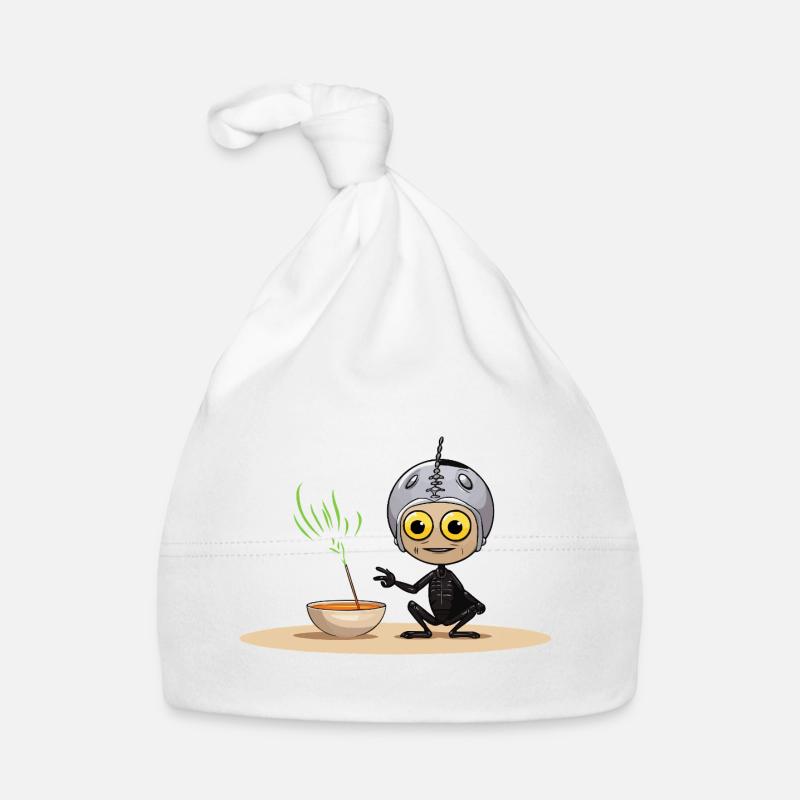 Squelette dans le casque spatial plante la progéniture Bonnet bio Bébé