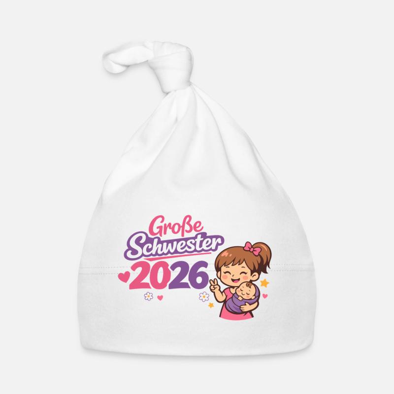 Big Sister 2026 Only Child End Organic Baby Cap