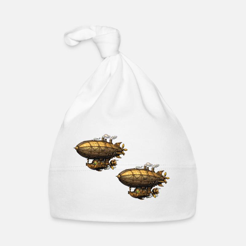 Zeppelin des dirigeables steampunk Bonnet bio Bébé