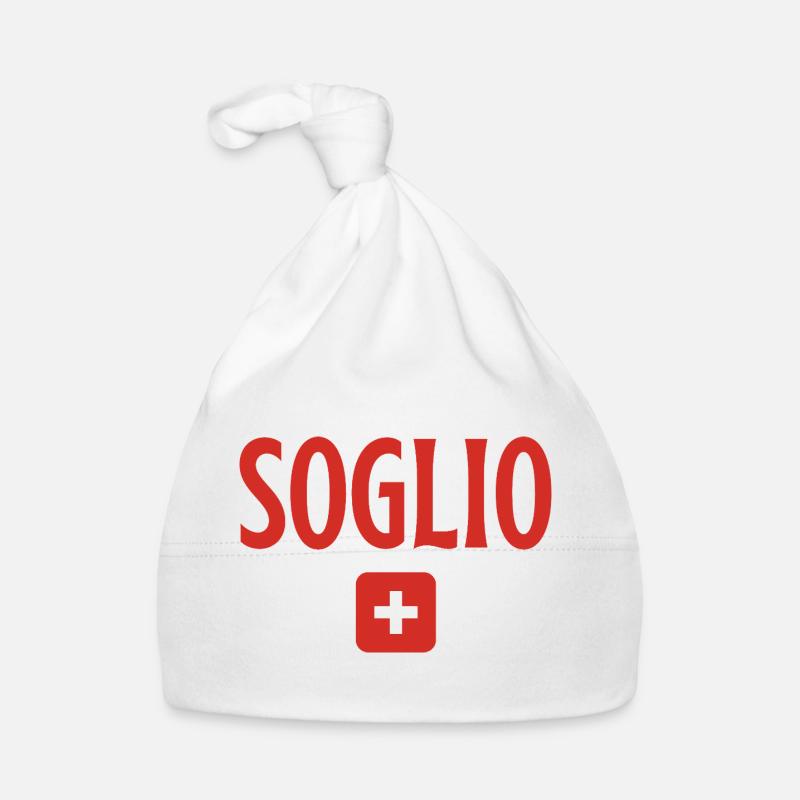 Soglio-Schweiz-Flagge Baby Bio-Mütze