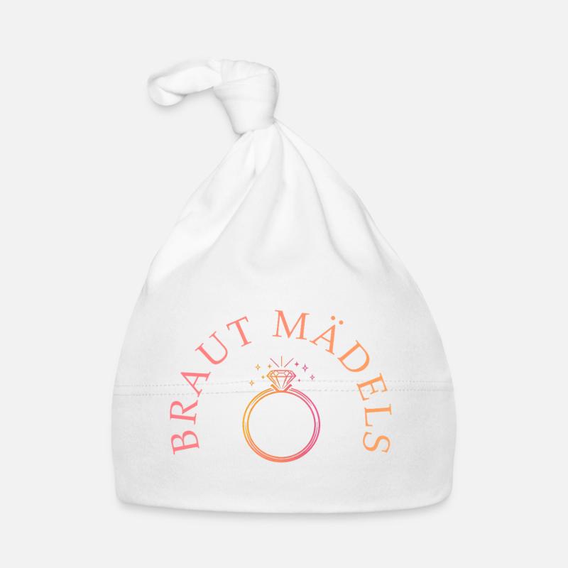 Braut Mädels - Ring - personalisierbar Baby Bio-Mütze