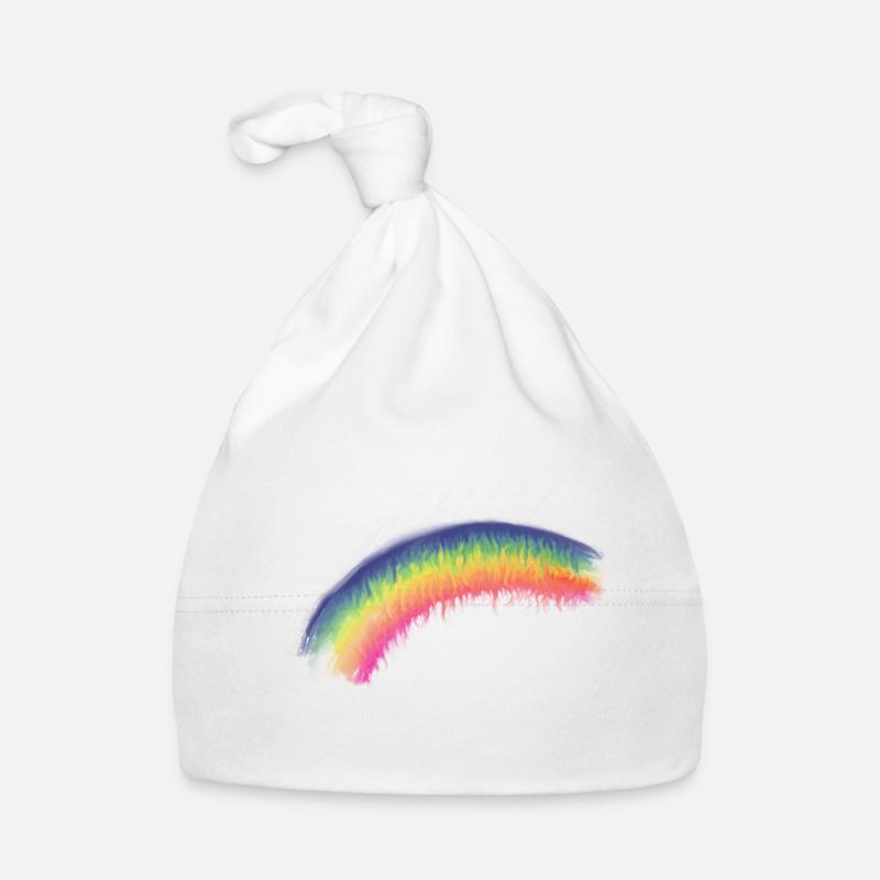 Rainbow Brush Sheet Organic Baby Cap