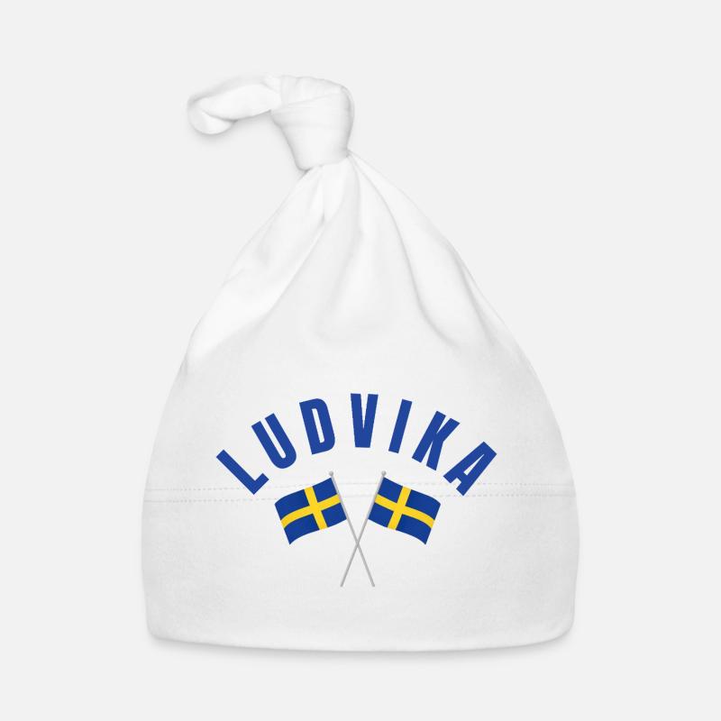 Ludvika Sweden Flags Organic Baby Cap