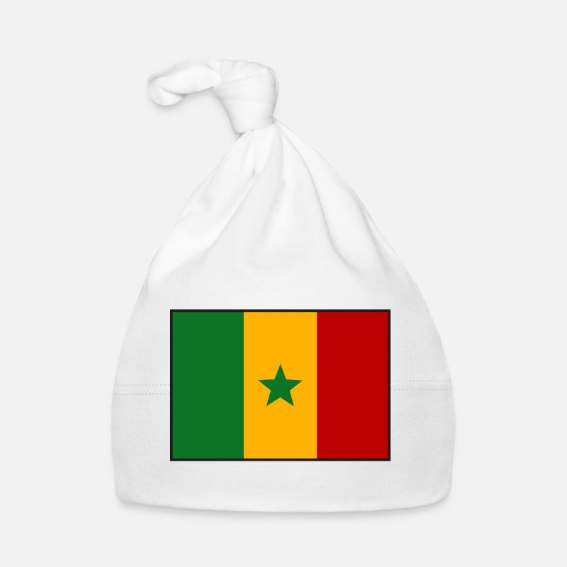 drapeau du Sénégal Bonnet bio Bébé