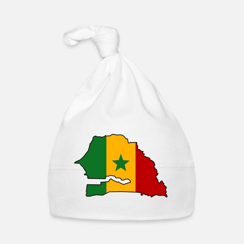 Carte du drapeau du Sénégal Bonnet bio Bébé