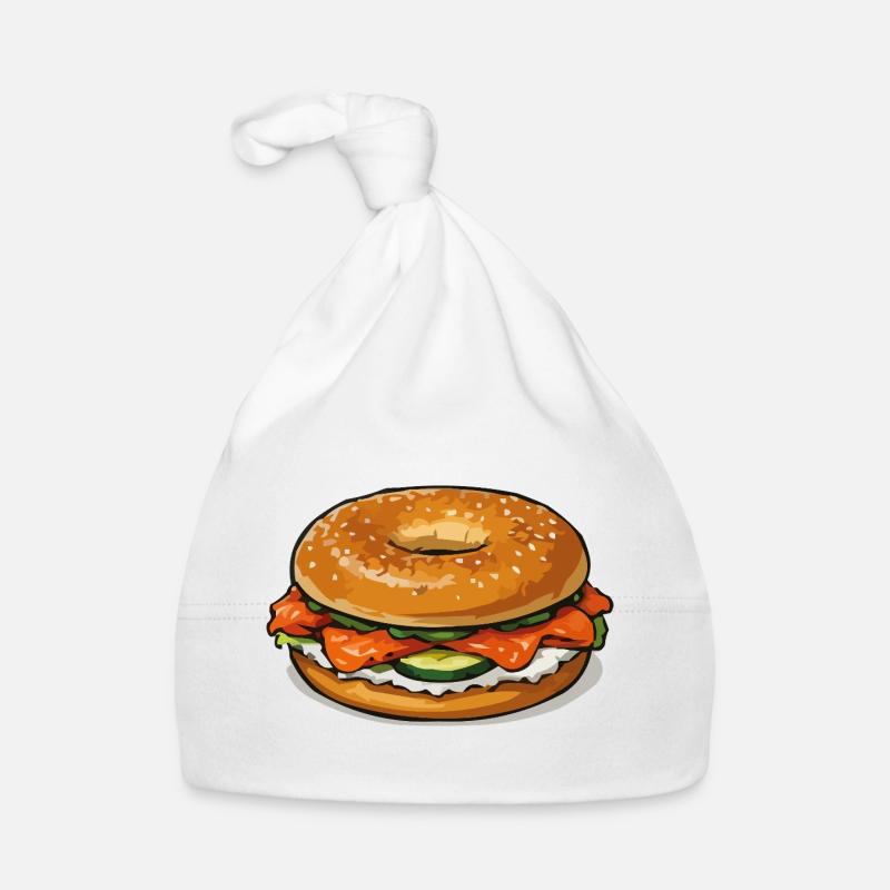 Bagel Pop-Art Illustration Baby Bio-Mütze