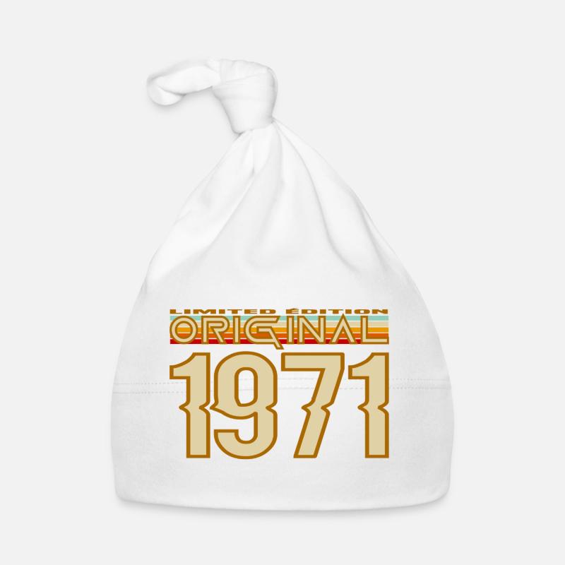 Original 1971 Retro Typography Organic Baby Cap