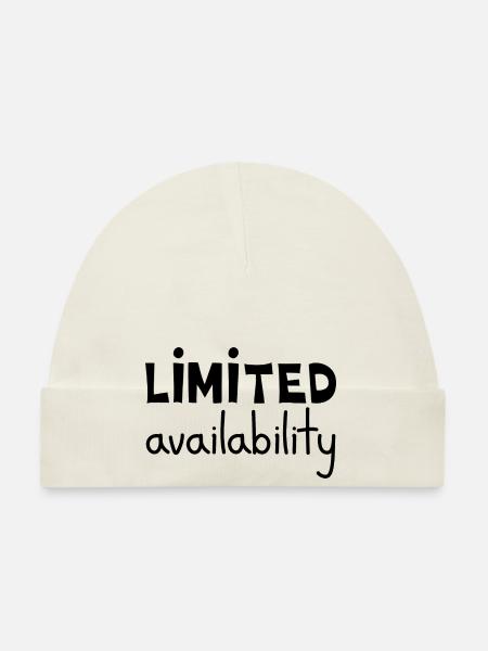 Disponibilité limitée, noir - Bonnet bio Bébé - blanc - Devant