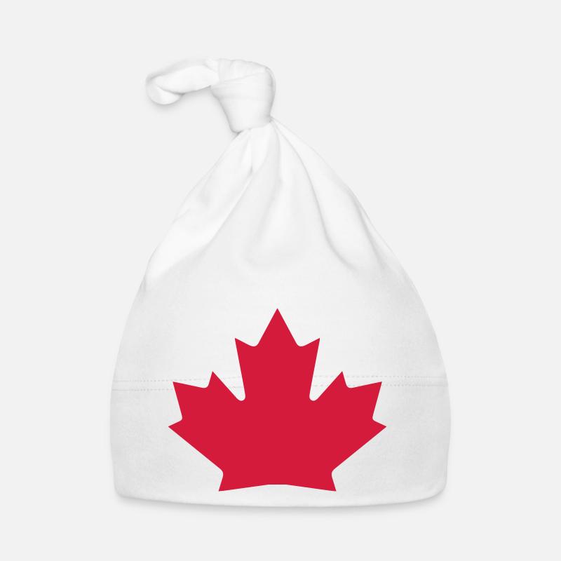 Canada Maple Leaf - Baby Bio-Mütze - Weiß