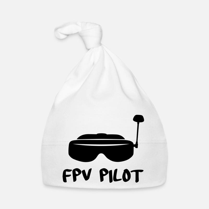 Pilote FPV - Bonnet bio Bébé - blanc