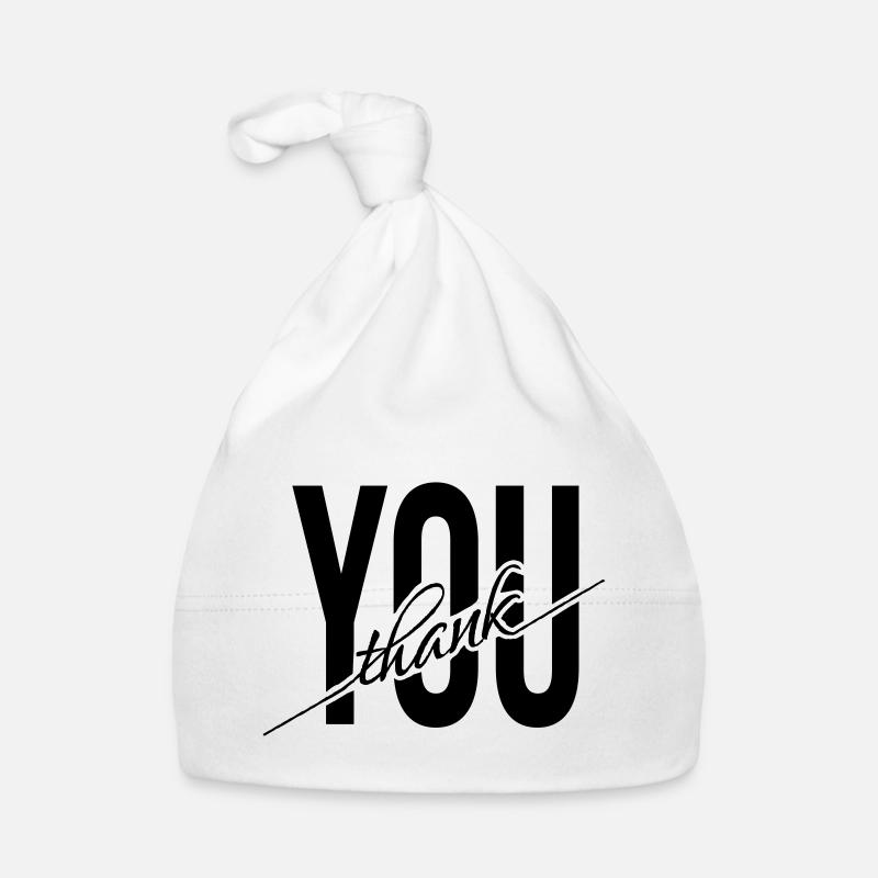 Merci Merci Merci cadeau - Bonnet bio Bébé - blanc