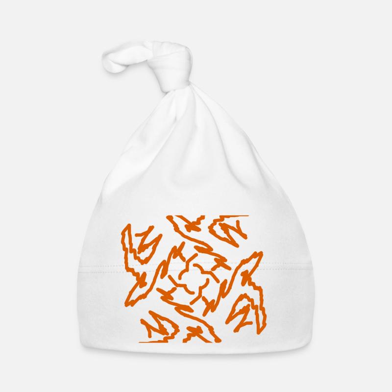 red flower pattern modern art Organic Baby Cap