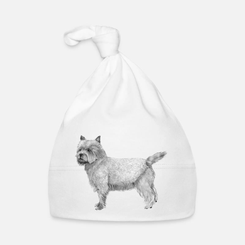 Cairn Terrier - Bonnet bio Bébé - blanc
