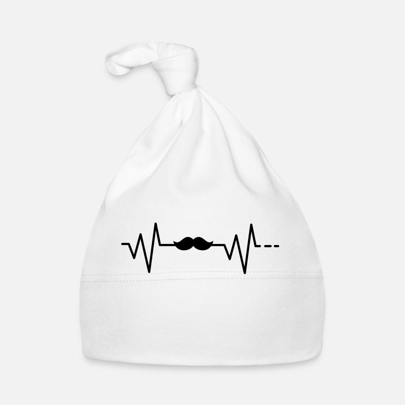 Herzschlag Moustache Schnurrbart Bart Schnauzer Baby Bio-Mütze