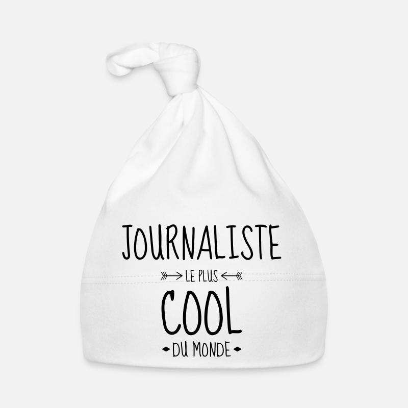 Journalist Journalism Journalismus Journaliste Organic Baby Cap