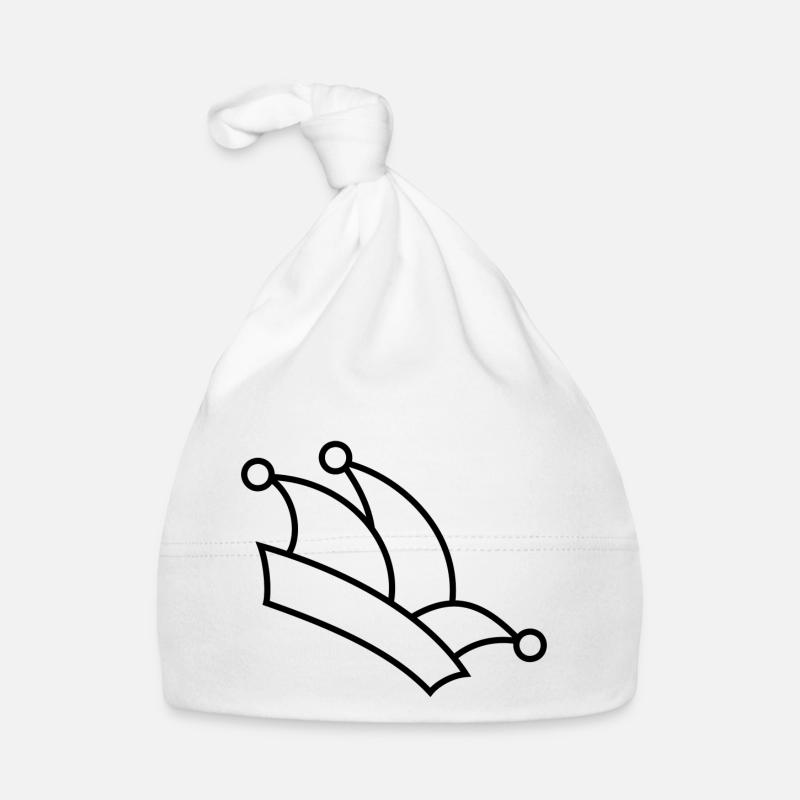 Fool's cap Mardi Gras carnival silhouette Organic Baby Cap