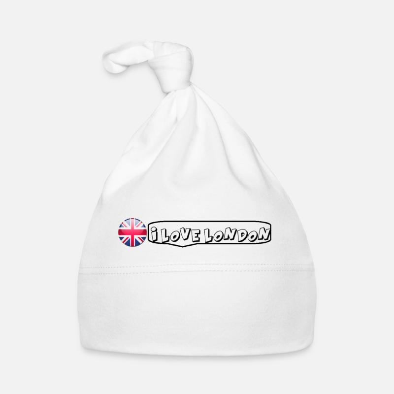 J’adore Londres - Bonnet bio Bébé - blanc