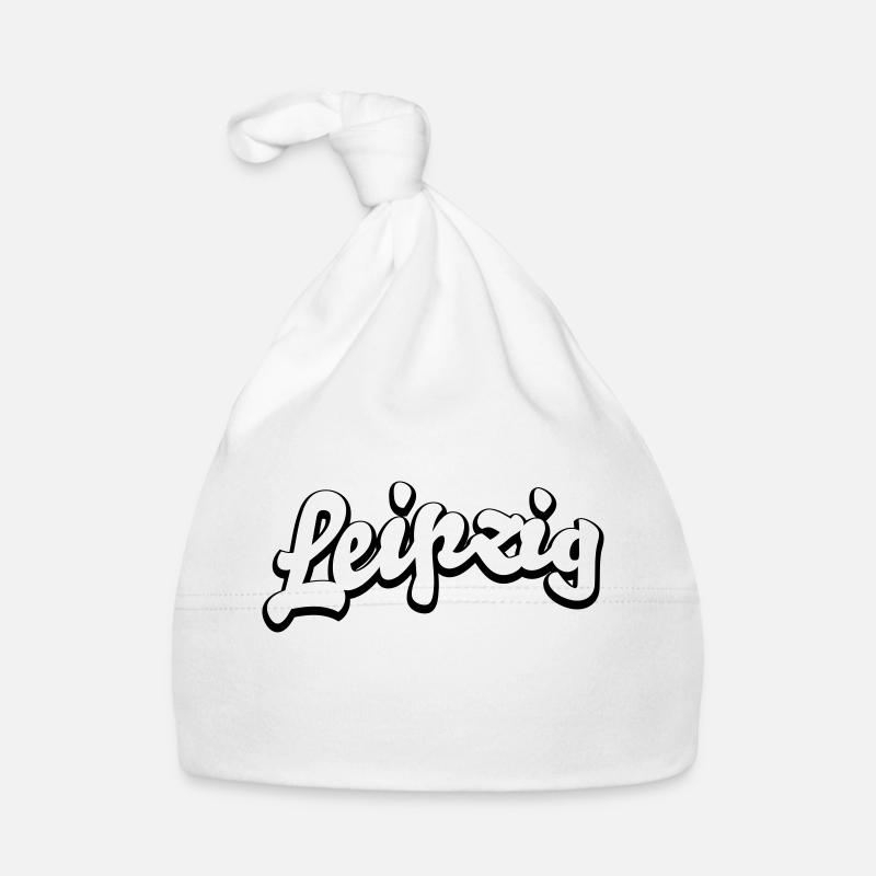 Leipzig | Cadeau de Leipzig - Bonnet bio Bébé - blanc